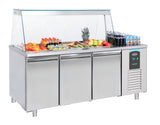 Saladette / 3 Türen / 4x 1/1 GN / Combisteel