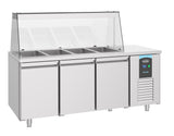 Saladette / 3 Türen / 4x 1/1 GN / Combisteel