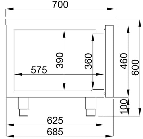 Kühltisch / Energy Line / 4 Schubladen / 360 L / 2130 × 700 × 600 mm / 7489.5482 / Combisteel