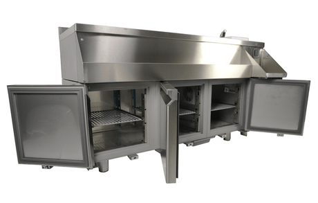 Kühltisch mit Cocktail-Barstation / 3 Türen / 280 L / Combisteel