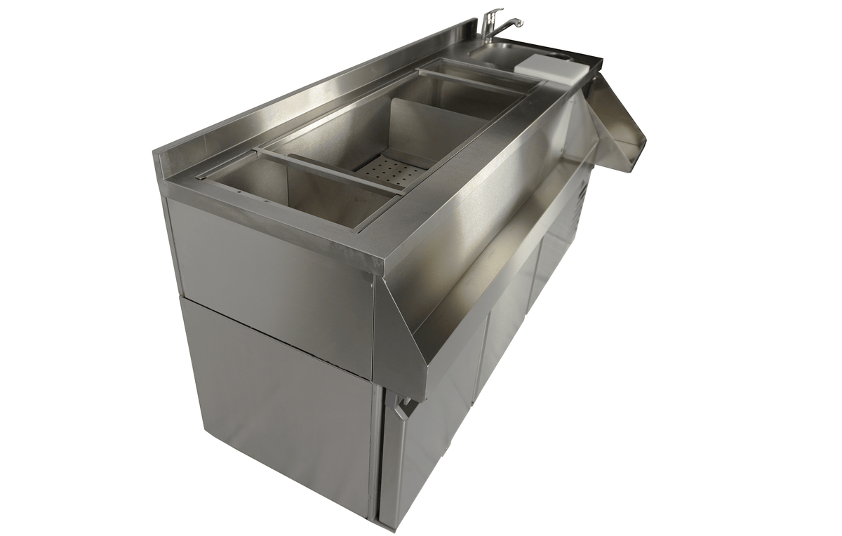 Kühltisch mit Cocktail-Barstation / 3 Türen / 280 L / Combisteel