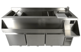 Kühltisch mit Cocktail-Barstation / 3 Türen / 280 L / Combisteel