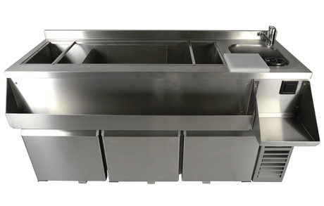 Kühltisch mit Cocktail-Barstation / 3 Türen / 280 L / Combisteel