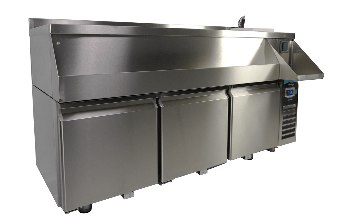 Kühltisch mit Cocktail-Barstation / 3 Türen / 280 L / Combisteel