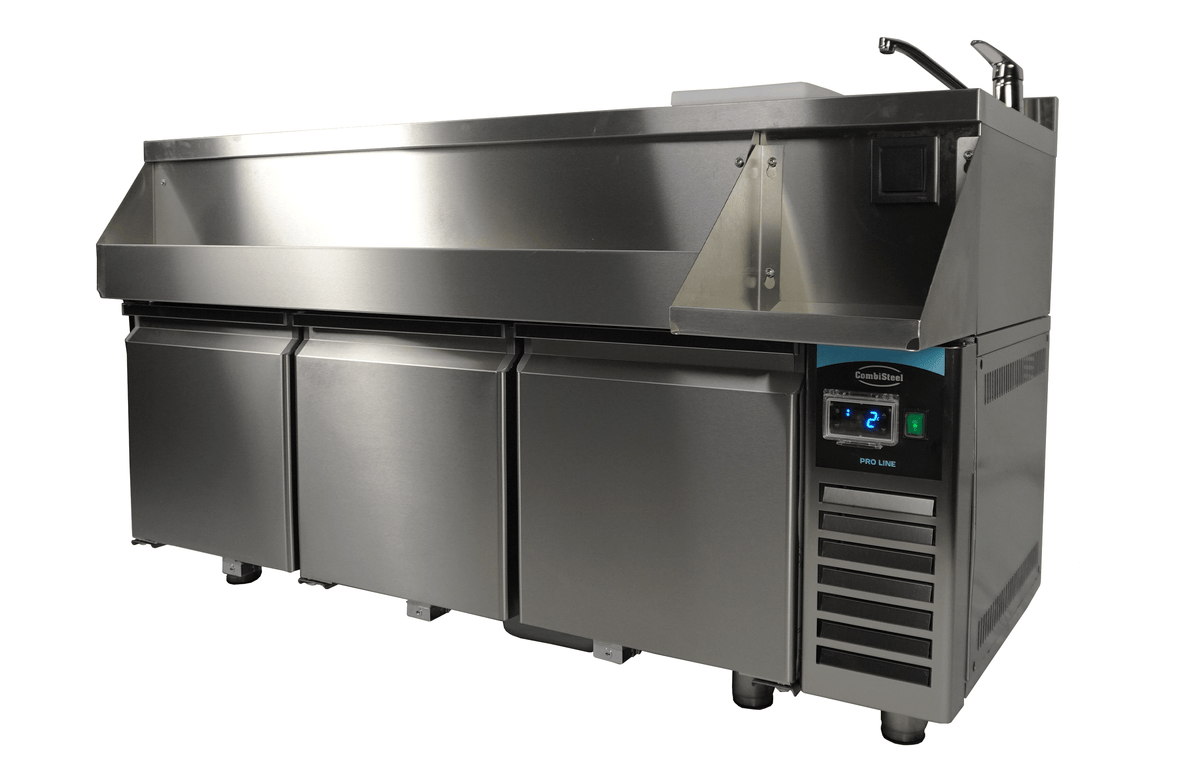 Kühltisch mit Cocktail-Barstation / 3 Türen / 280 L / Combisteel