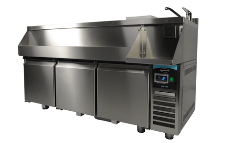 Kühltisch mit Cocktail-Barstation / 3 Türen / 280 L / Combisteel