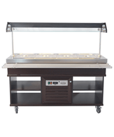 Gekühltes Buffet / 4 × 1/1 GN / Mahagoni / 1500 × 700 × 1400 mm / Combisteel