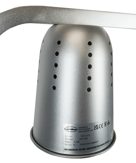 Tisch-Wärmelampe / 2 Lampen / Silber / 0,5 kW / 230 V / Combisteel