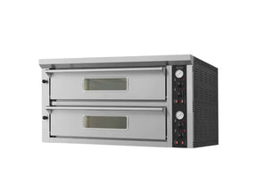 Elektrischer Combisteel Pizzaofen mit 2 Backkammern für 2 × 6 Pizzen Ø 33 cm
