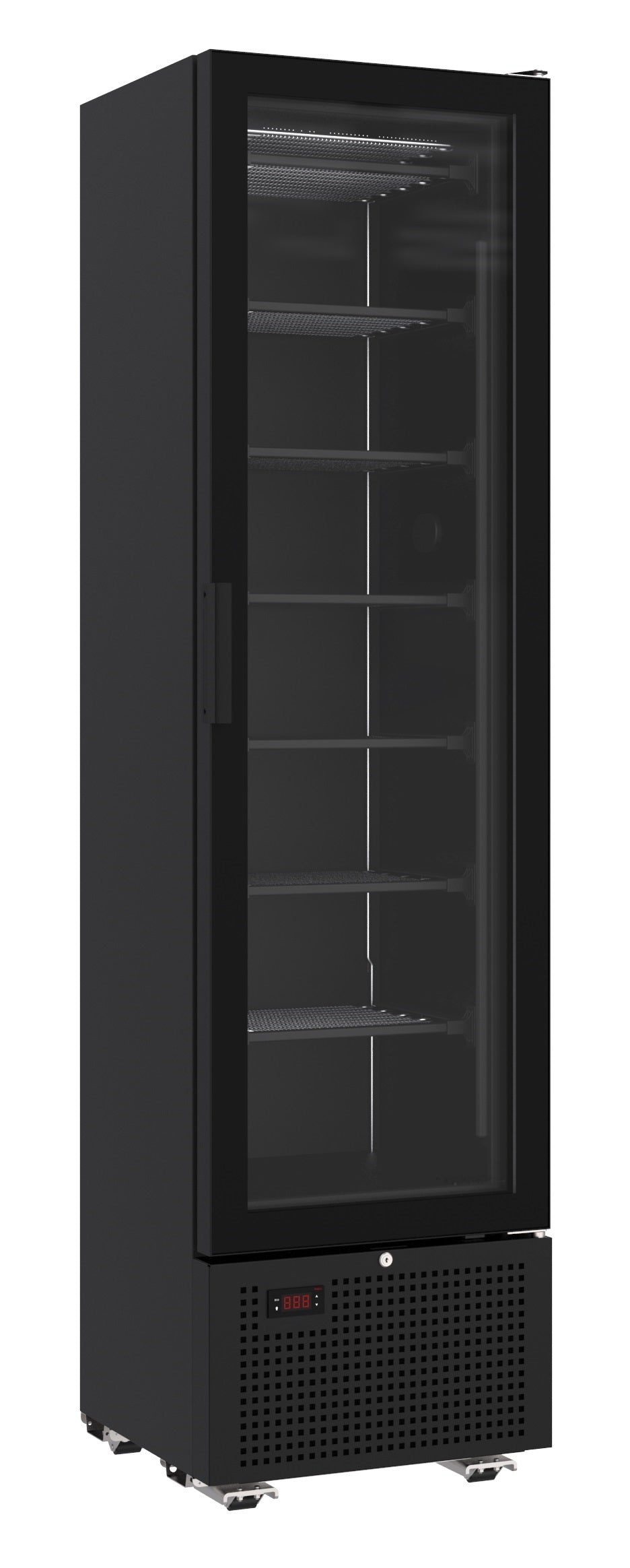 Tiefkühlschrank 1 Glastür Schwarz 221 L