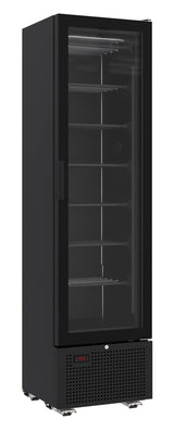 Tiefkühlschrank 1 Glastür Schwarz 221 L