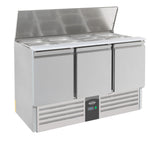 Saladette / 3 Türen / 4x 1/1 GN / 368 L netto / Combisteel