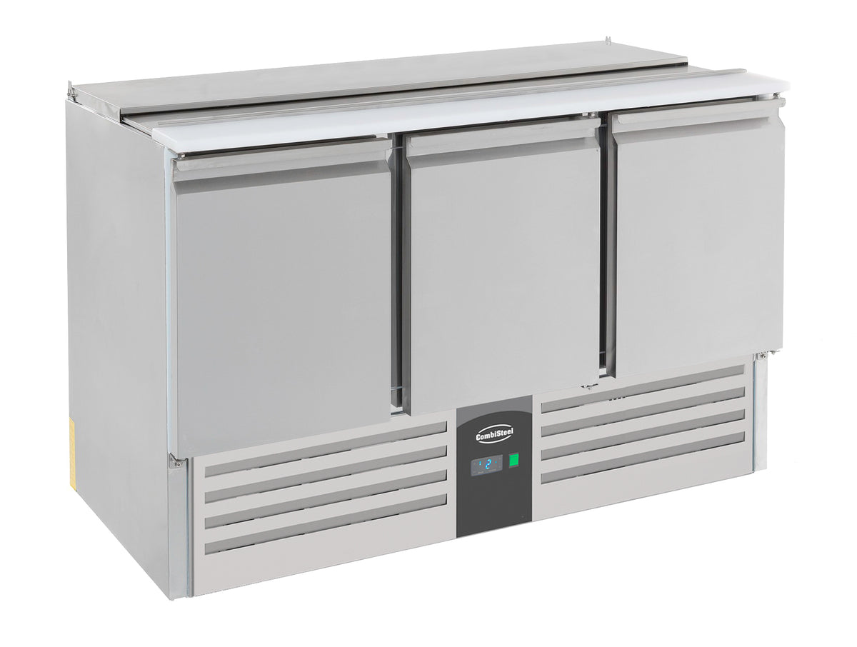 Saladette / 3 Türen / 4x 1/1 GN / 368 L netto / Combisteel