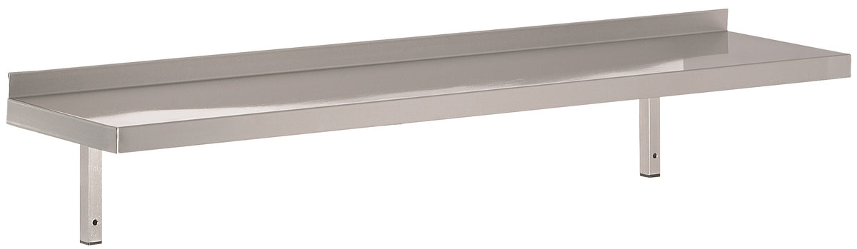 Edelstahl Wandbord / mit Konsolen / 1600 × 300 × 320 mm / Combisteel