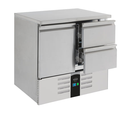Kühltisch / Energy Line / 1 Tür + 2 Schubladen / 257 L / Combisteel