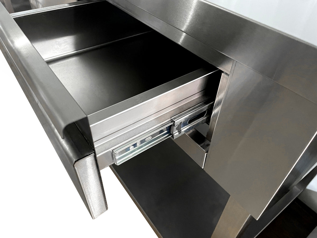 Edelstahl Kaffee-Arbeitstisch / 1000 × 600 × 1150 mm / Combisteel