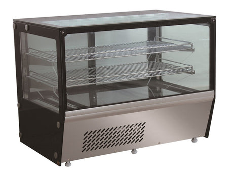 Kühlvitrine / 159 L / 3 bis +8 °C / gebogen / Combisteel