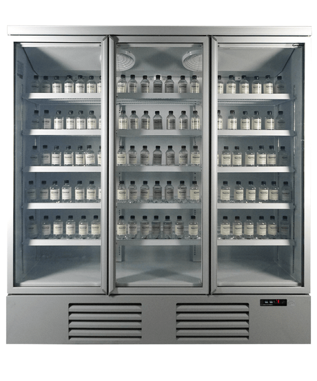Combisteel / Getränkekühlschrank 3 Glastüren / 1530 L / Silber