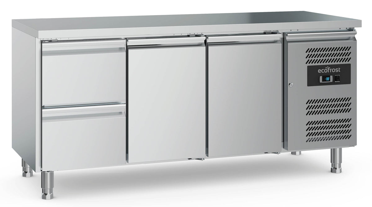 Kühltisch / Ecofrost / 2 Türen + 2 Schubladen / 417 L / Combisteel