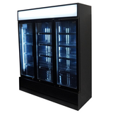 ХЛАДИЛНИК С 3 СТЪКЛЕНИ ВРАТИ ЧЕРЕН FCU-1200 BL