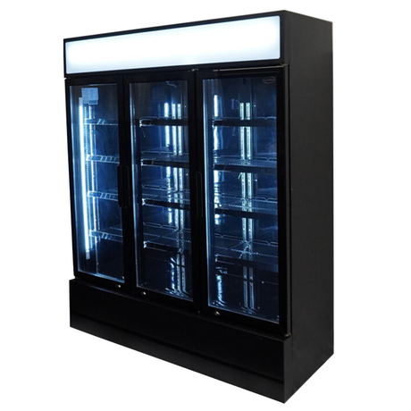 3 Cam Kapılı İçecek Soğutucusu Siyah FCU-1200 BL
