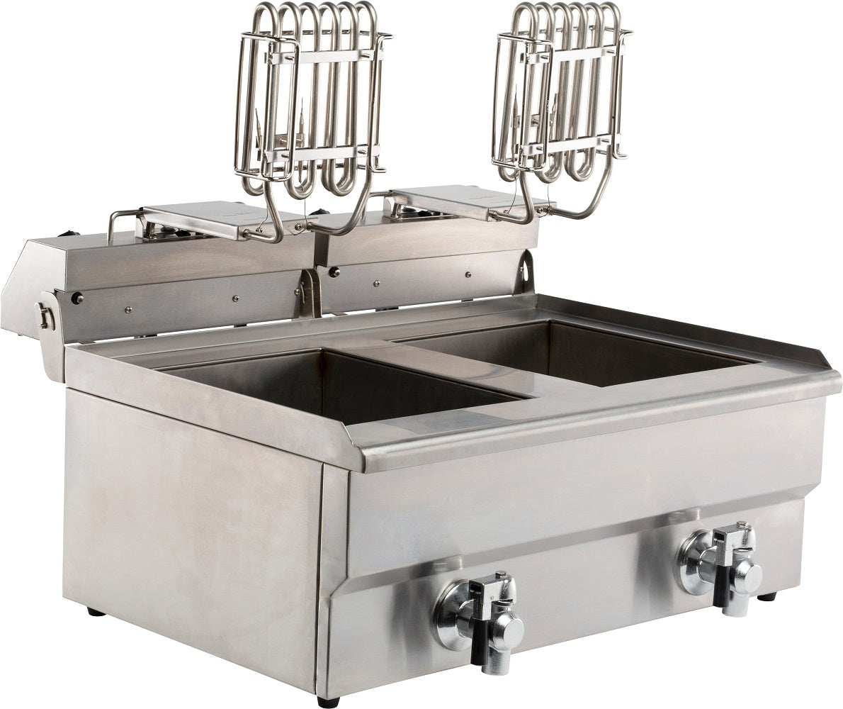Elektrische Tischfritteuse 2 × 8 L / Combisteel