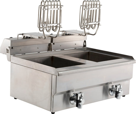 Elektrische Tischfritteuse 2 × 8 L / Combisteel
