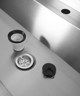 Edelstahl-Handwaschbecken / 600 mm breit / 1 Armaturplatz / Combisteel