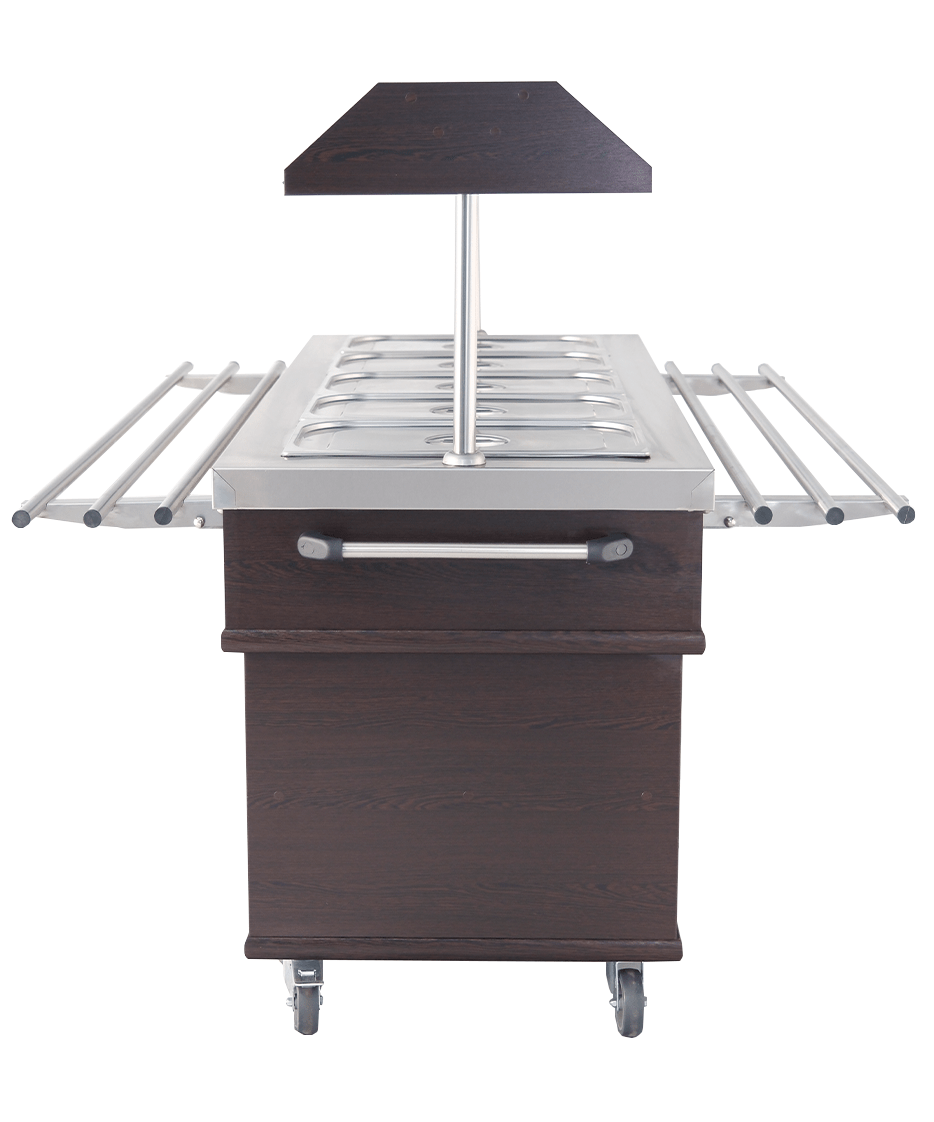 Gekühltes Buffet / 5 × 1/1 GN / Mahagoni / 1900 × 700 × 1400 mm / Combisteel