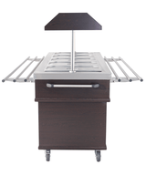 Warmes Buffet / 5 × 1/1 GN / Mahagoni / 1900 × 700 × 1400 mm / Combisteel