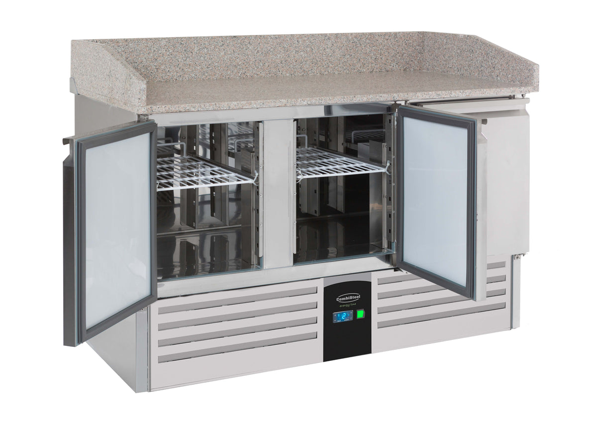 Pizzatisch / Energy Line / mit Verdampfer / 3 Türen / 400 L / Combisteel