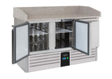 Pizzatisch / Energy Line / mit Verdampfer / 3 Türen / 400 L / Combisteel