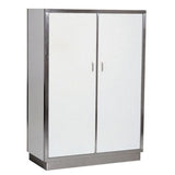 Edelstahl Porzellanschrank / 2 Türen / 5 Ebenen / 1280 × 580 × 1800 mm / Combisteel