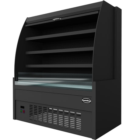 Wandkühlregal mit Nachtrollo 290 L Schwarz / Combisteel