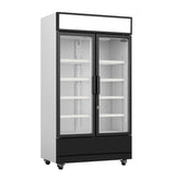 Getränkekühlschrank mit 2 Glastüren Weiß FCU-750