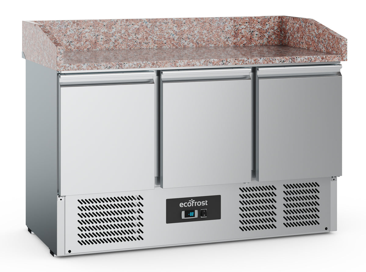 Pizzatisch / 3 Türen / 368 L / Combisteel