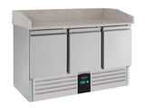 Pizzatisch / Energy Line / mit Verdampfer / 3 Türen / 400 L / Combisteel