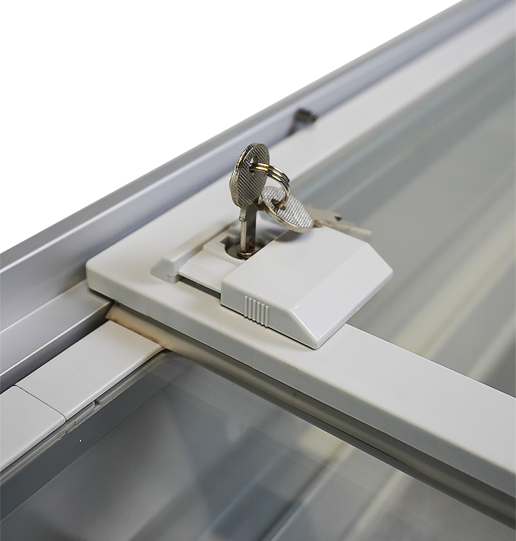 Eistruhe / 396 L / mit Glasschiebedeckel / Lotte / 0/10 | -18/-25 °C / 7086.0035 / Combisteel