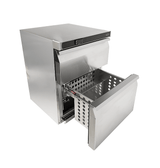 Edelstahl Kühlschrank / Tischmodell / 2 Schubladen / 101 L / Combisteel