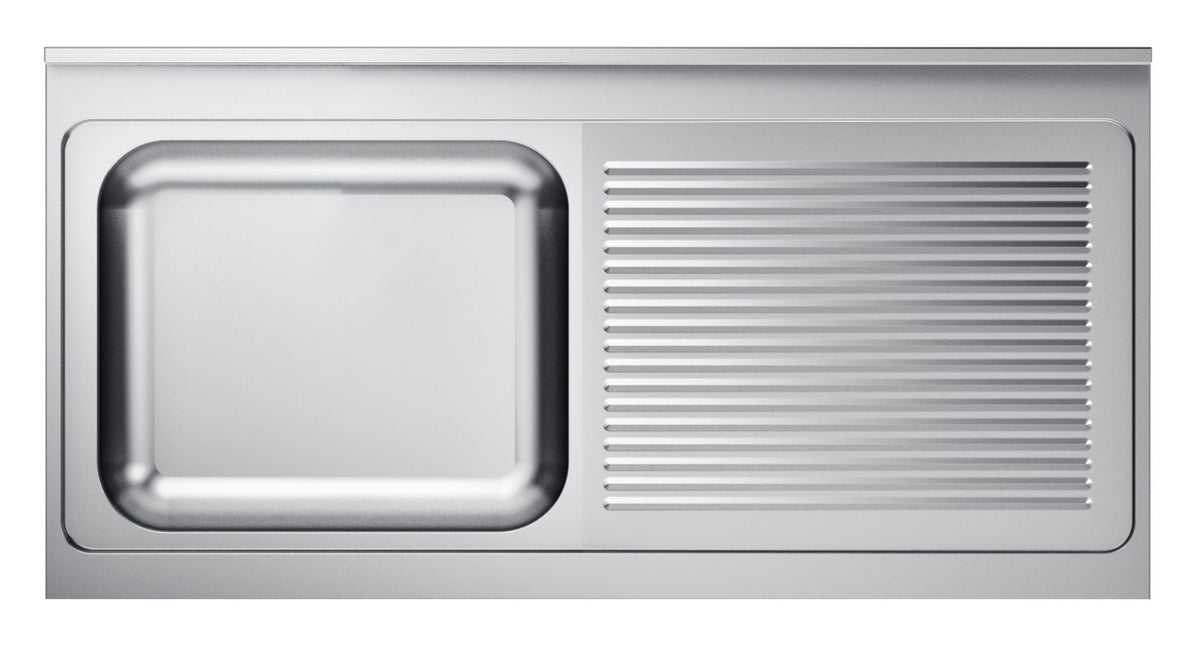 Spültischplatte / 1 Becken links / 1400 × 700 × 40 mm / Combisteel