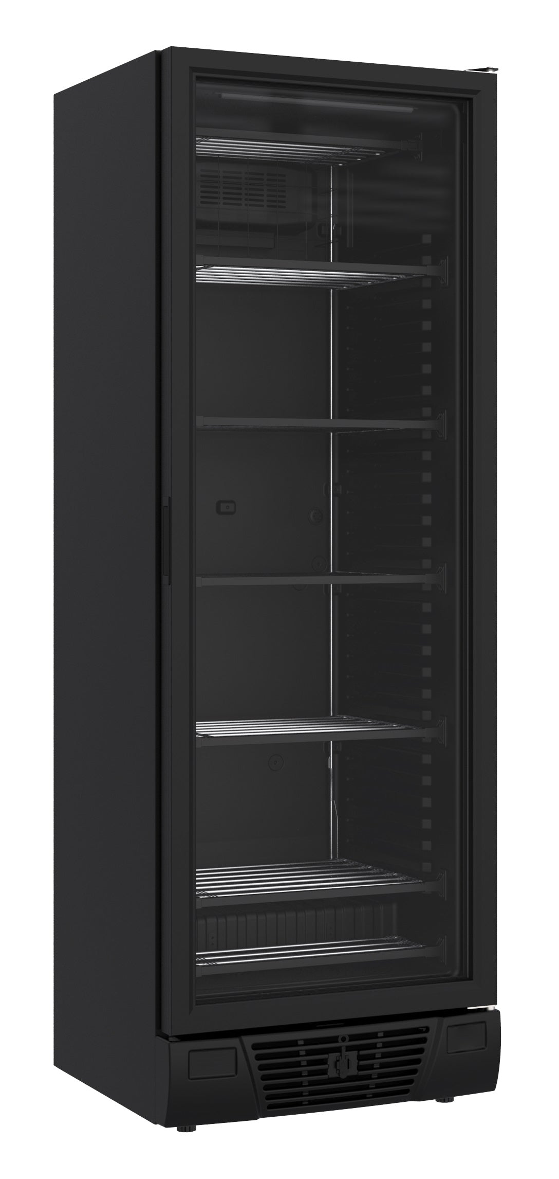 Tiefkühlschrank 1 Glastür Schwarz 382 L