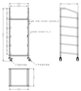 Geschirrkorbwagen / 550 × 510 × 1520 mm / Combisteel