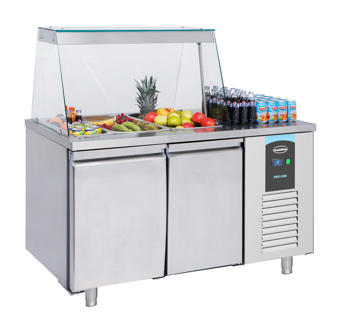 Saladette / 2 Türen / 3x 1/1 GN / Combisteel