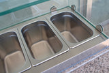 Pizzatisch / mit Glas / 3 Türen / 444 L / Combisteel