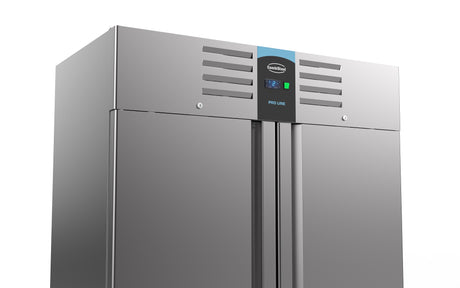 Gewerbetiefkühlschrank Edelstahl 1200 L 2 Türen