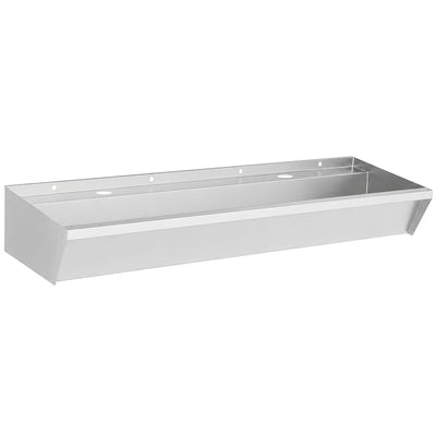 Edelstahl-Handwaschbecken / 1200 × 360 × 135 mm / 2 Armaturplätze / Combisteel