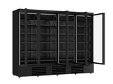 Tiefkühlschrank / 4 Glastüren / Schwarz / 2120 L / 2550 × 710 × 2003 mm / Combisteel