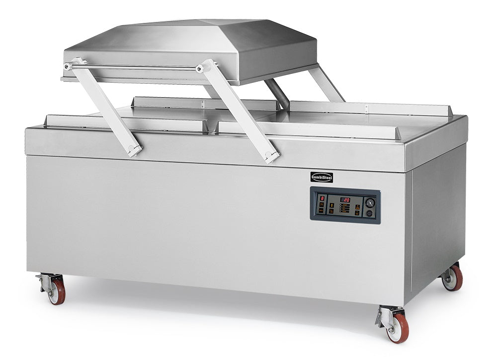 Kammer-Vakuumierer / Prime 285 / Schweißleiste 2× 840 mm / Pumpe 300 m³/h / Freistehend / Combisteel