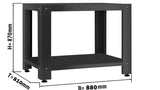 Pizzaofen-Untergestell für Combisteel 7548.0040 – Seitenansicht
