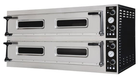 Großer elektrischer Combisteel Pizzaofen mit 2 Backkammern für 2 × 6 Pizzen Ø 40 cm